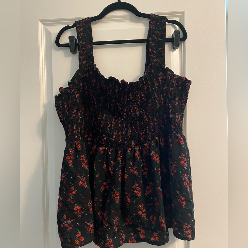 Cider floral blouse - ruched top
